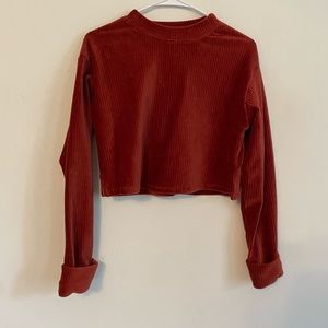 Altar’d State Dark Orange Ribbed Sweater